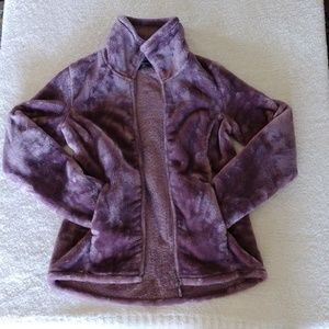 32 Degrees Heat purple fuzzy high neck zip up size small
